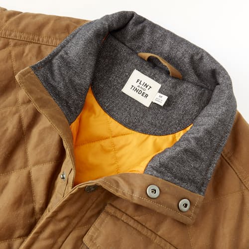 laydown detail image of Quilted Waxed Vest