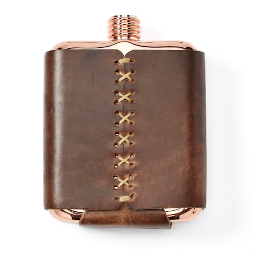 laydown image of The Clark Fork Copper Flask