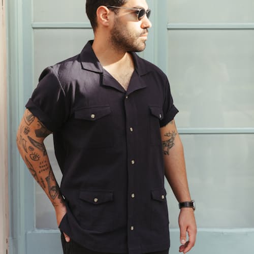 laydown image of Guayabera Shirt
