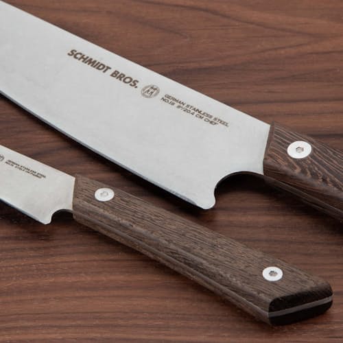 laydown image of 3 Pc Knife Set with Cutting Board