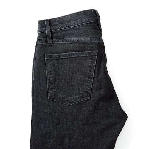 laydown image of Stonewashed Black Jeans - Slim