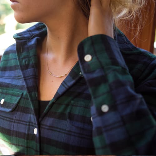 laydown image of Morse Code "Love" Necklace